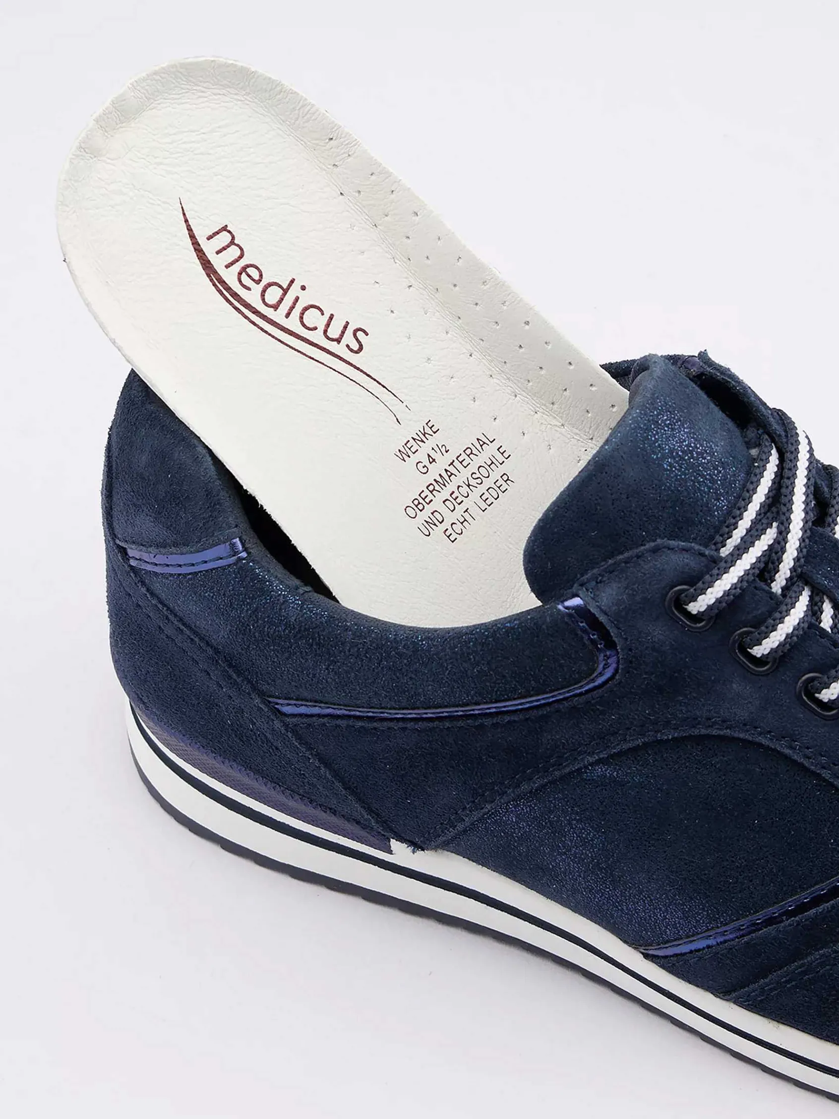 Comfort Schoenen|Medicus Donkerblauwe Comfort Sneaker