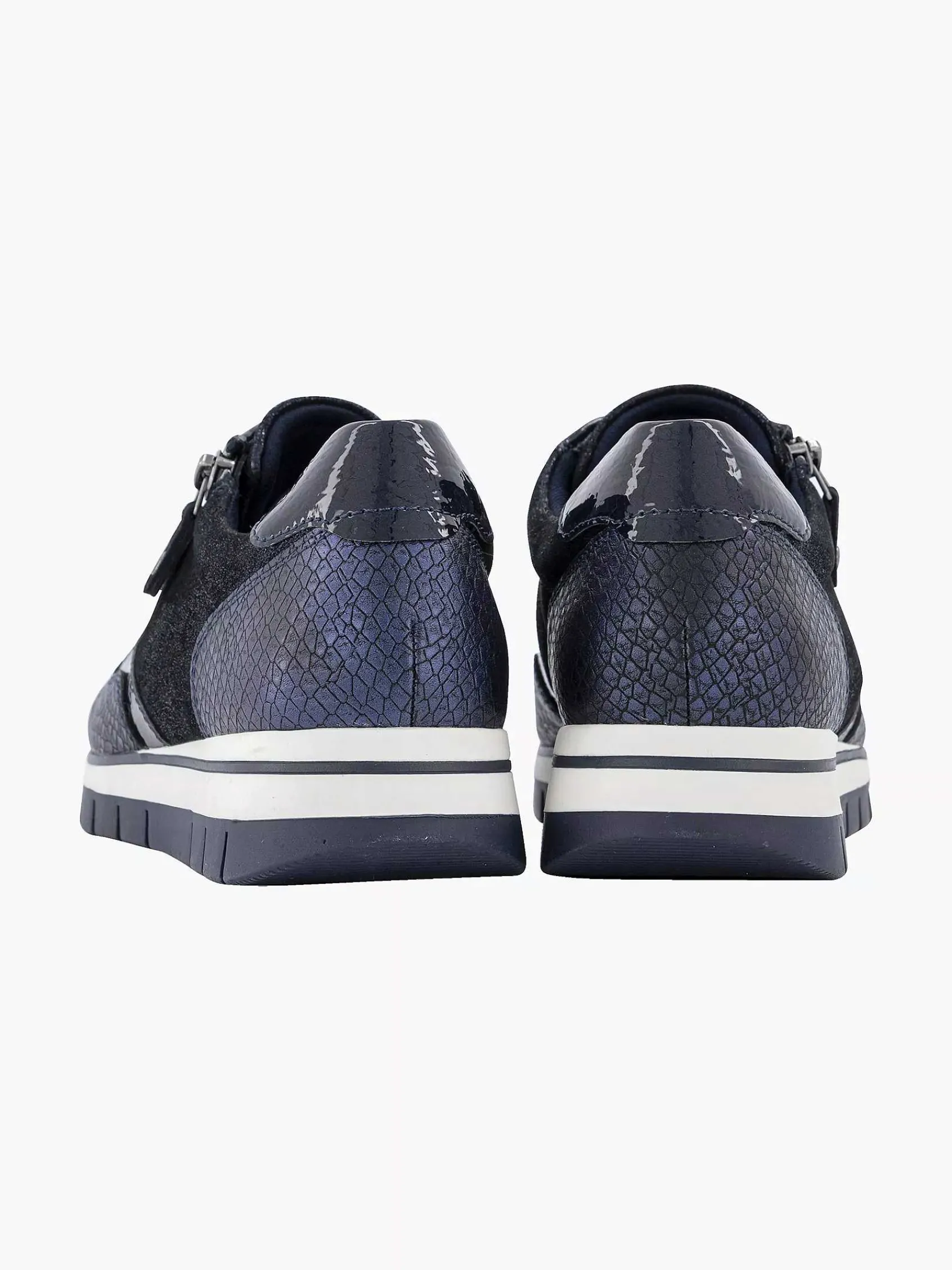 Comfort Schoenen|Medicus Donkerblauwe Comfort Sneaker Croco