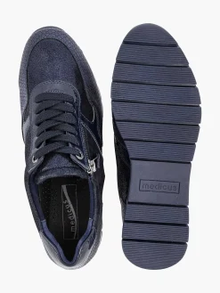 Comfort Schoenen|Medicus Donkerblauwe Comfort Sneaker Croco