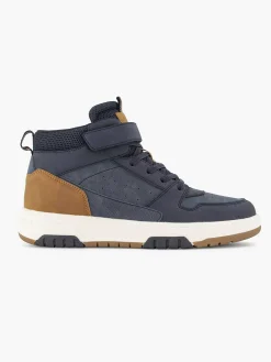 Jongensschoenen|Vty Donkerblauwe Hoge Sneaker