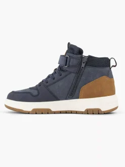 Jongensschoenen|Vty Donkerblauwe Hoge Sneaker