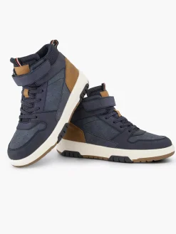 Jongensschoenen|Vty Donkerblauwe Hoge Sneaker