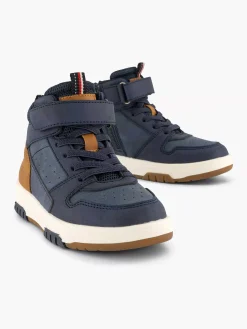 Jongensschoenen|Vty Donkerblauwe Hoge Sneaker