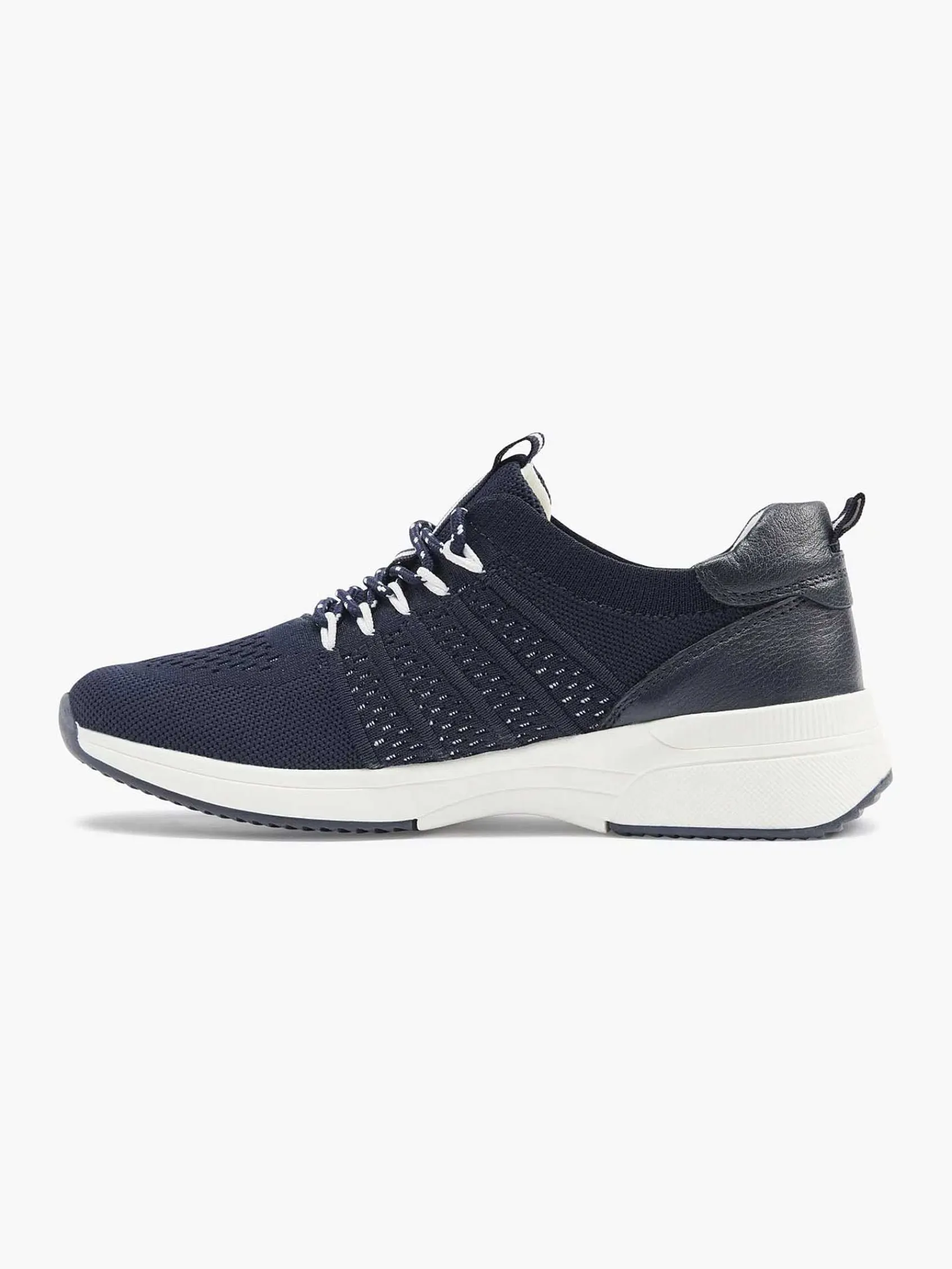 Comfort Schoenen|Medicus Donkerblauwe Leren Comfort Sneaker