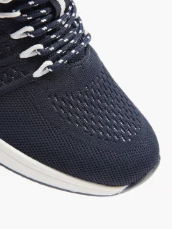 Comfort Schoenen|Medicus Donkerblauwe Leren Comfort Sneaker