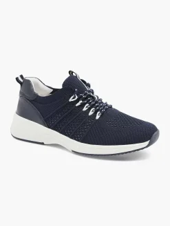 Comfort Schoenen|Medicus Donkerblauwe Leren Comfort Sneaker