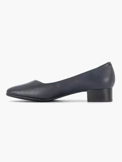 Comfort Schoenen|Medicus Donkerblauwe Leren Comfort Pump
