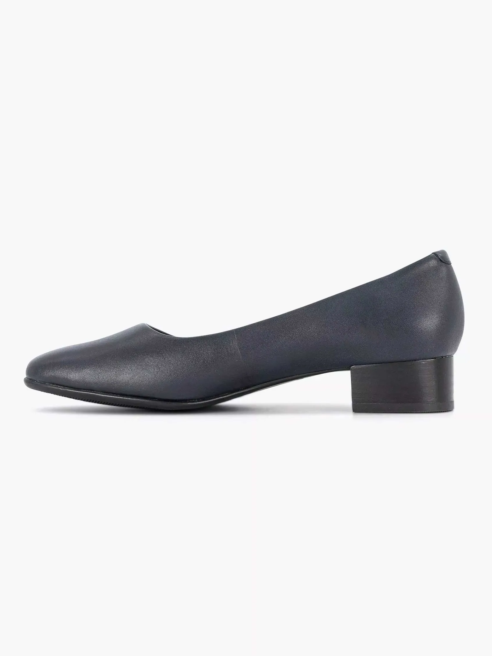 Comfort Schoenen|Medicus Donkerblauwe Leren Comfort Pump