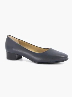 Comfort Schoenen|Medicus Donkerblauwe Leren Comfort Pump