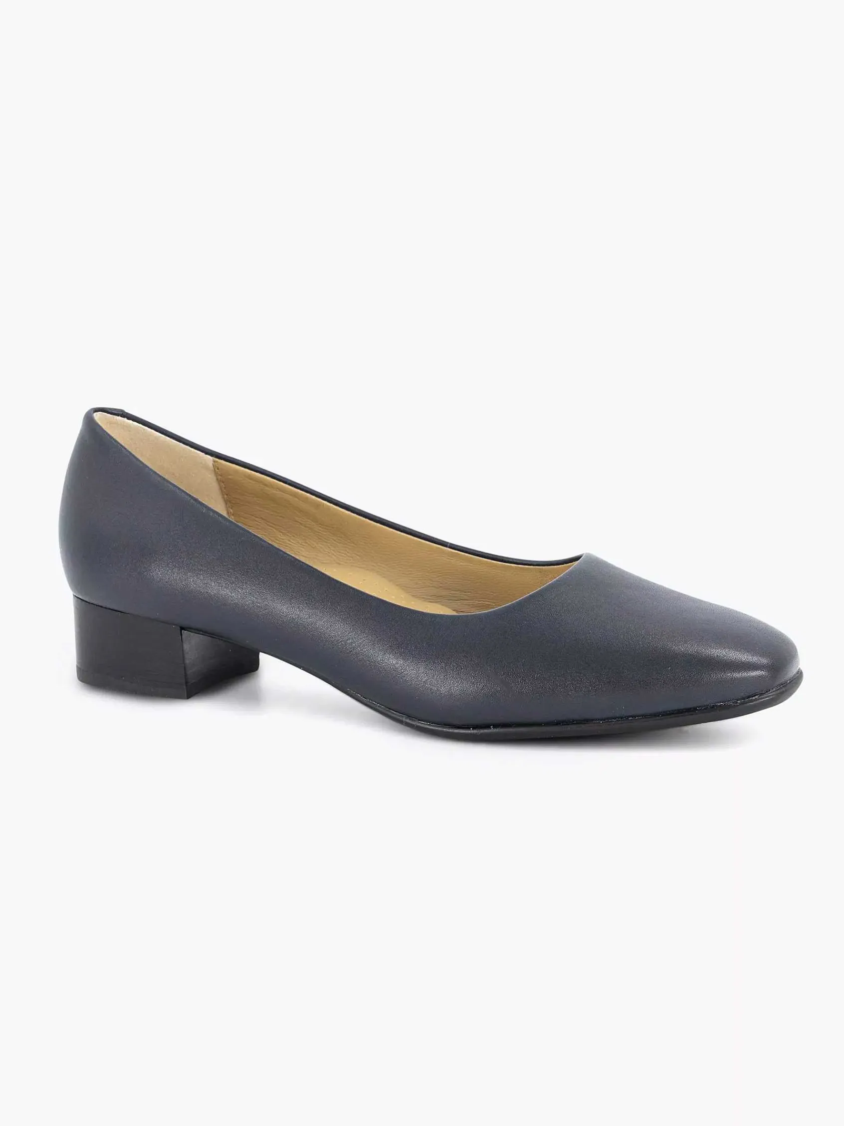 Comfort Schoenen|Medicus Donkerblauwe Leren Comfort Pump