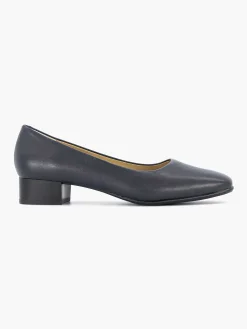 Comfort Schoenen|Medicus Donkerblauwe Leren Comfort Pump