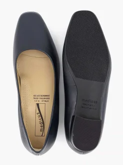 Comfort Schoenen|Medicus Donkerblauwe Leren Comfort Pump