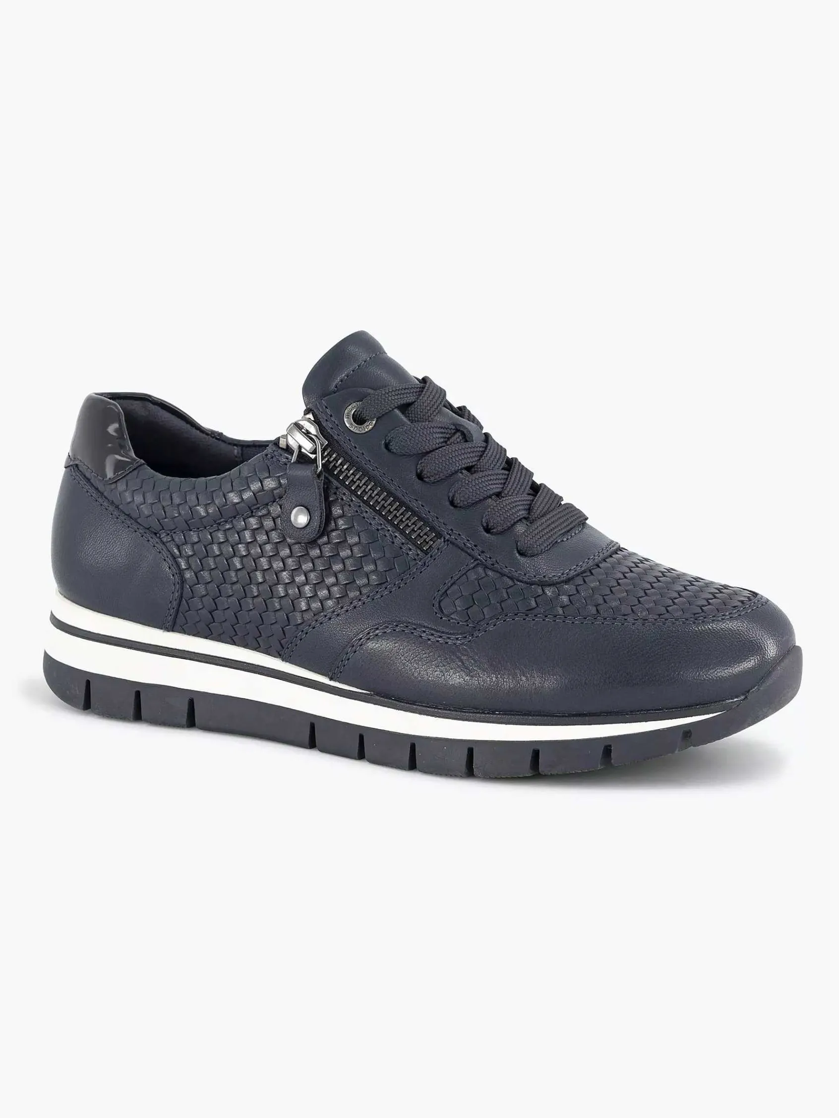 Sneakers|Medicus Donkerblauwe Leren Comfort Sneaker