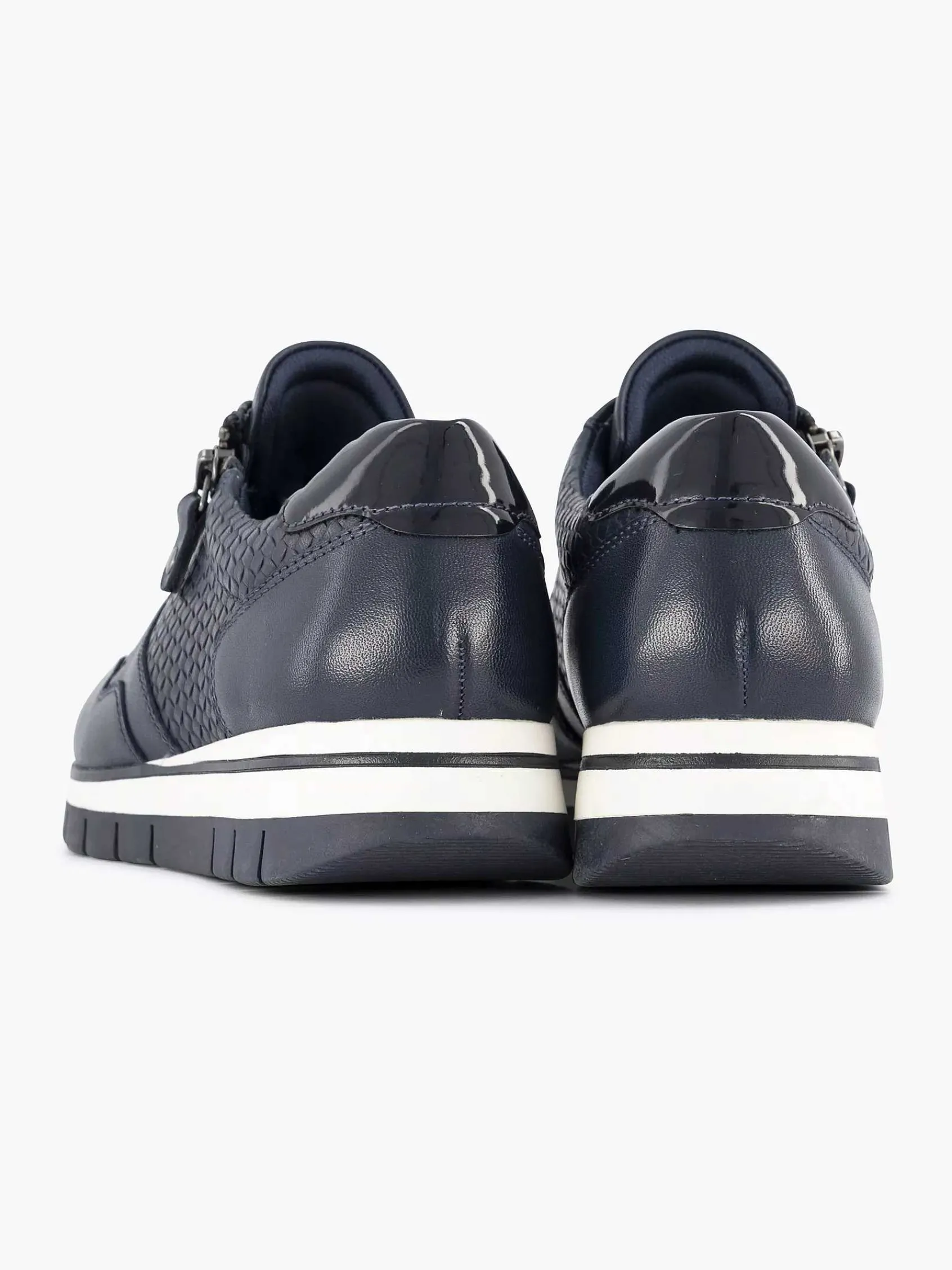 Sneakers|Medicus Donkerblauwe Leren Comfort Sneaker
