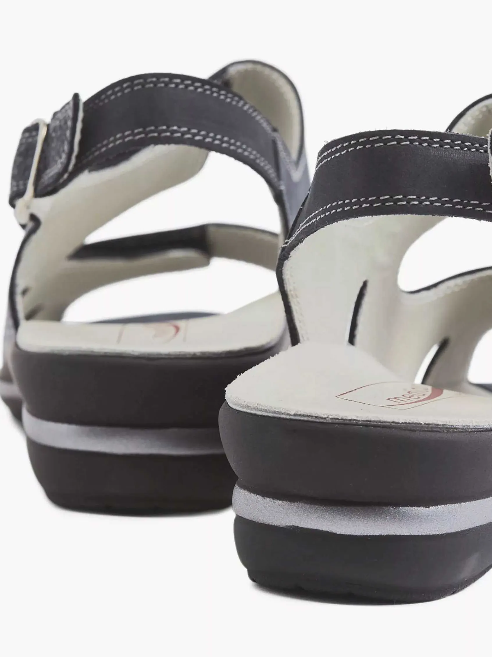 Comfort Schoenen|Medicus Donkerblauwe Leren Sandaal