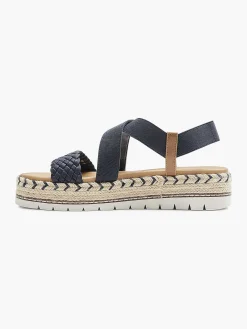 Sandalen|Esprit Donkerblauwe Platform Sandaal