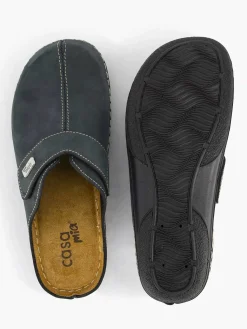 Slippers|Casa mia Donkerblauwe Slipper