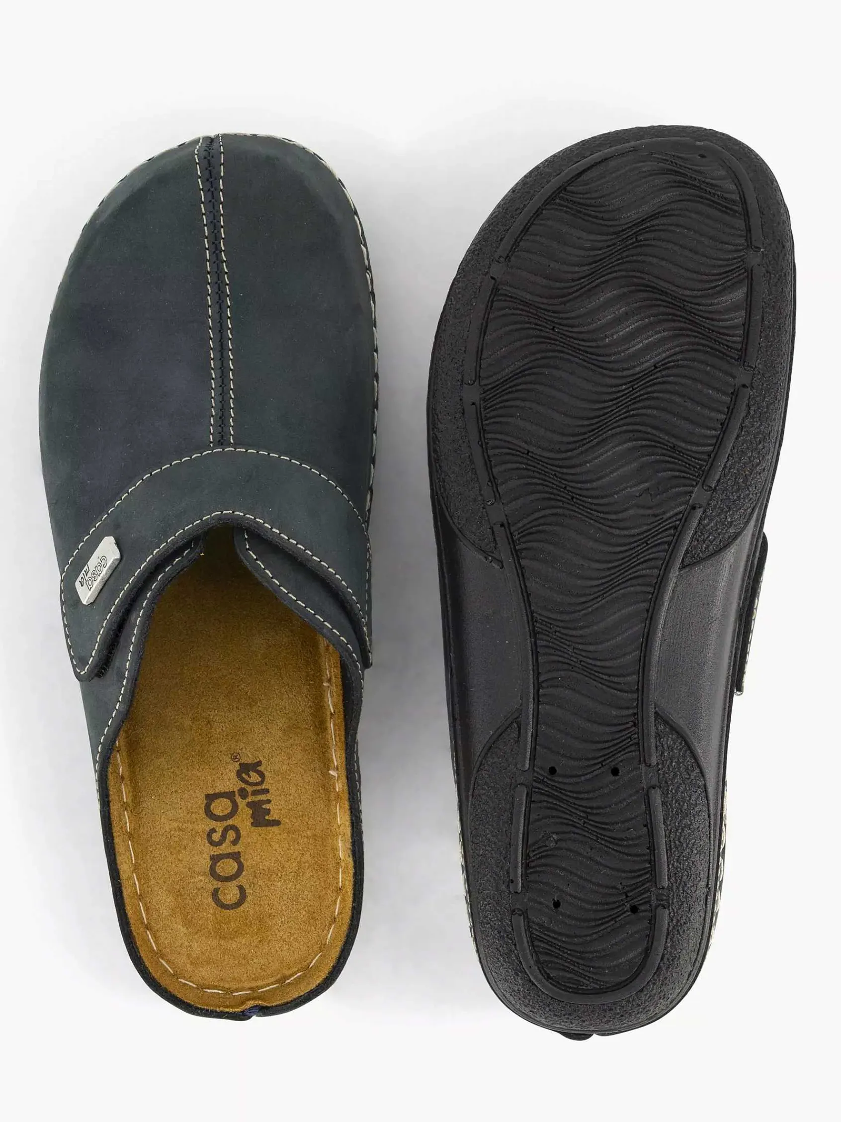 Slippers|Casa mia Donkerblauwe Slipper