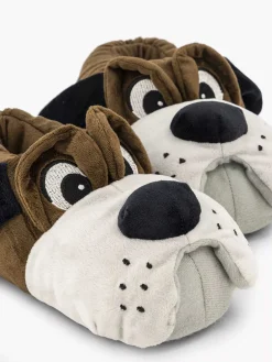 Jongensschoenen|Vty Donkerbruine Pantoffel Hond