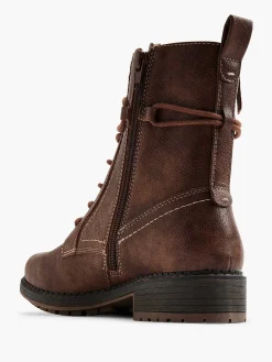 Enkellaarzen & Boots|Easy Street Donkerbruine Veterboot