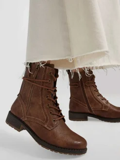 Enkellaarzen & Boots|Easy Street Donkerbruine Veterboot