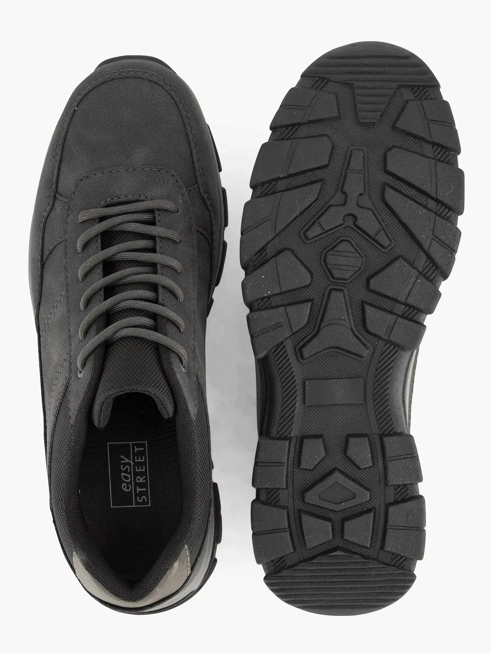 Sneakers|Easy Street Donkergrijze Comfort Sneaker
