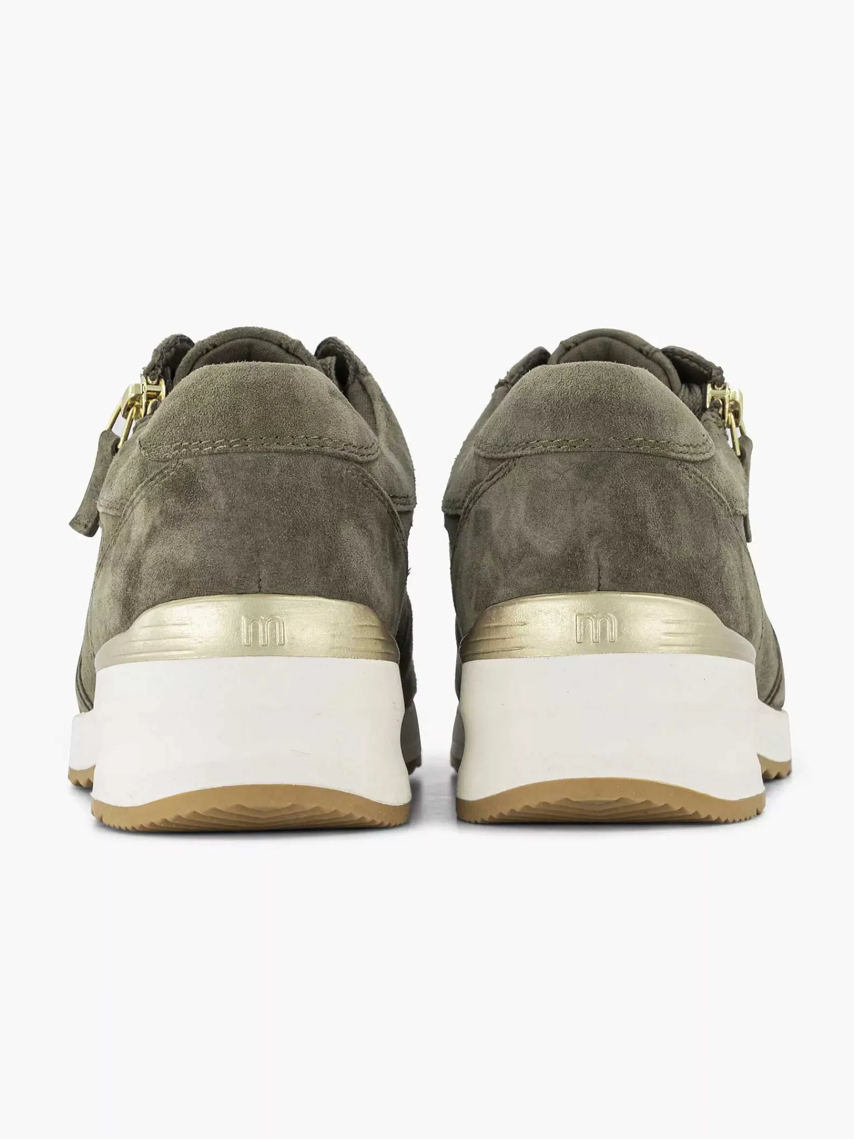 Comfort Schoenen|Medicus Donkergroene Leren Comfort Sneaker