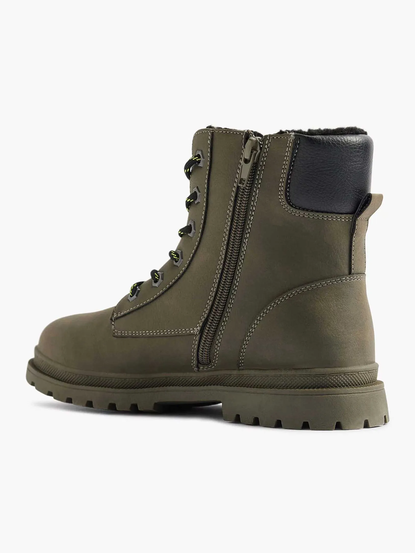 Babyschoenen|Vty Donkergroene Veterboot