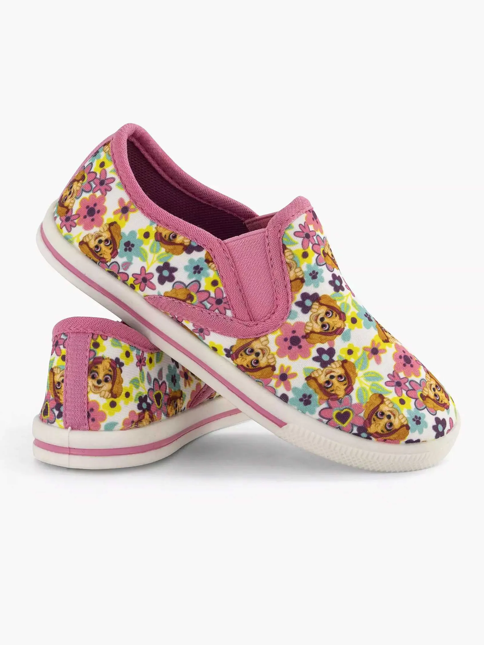 Jongensschoenen|PAW Patrol Gekleurde Canvas Instapper Bloemen