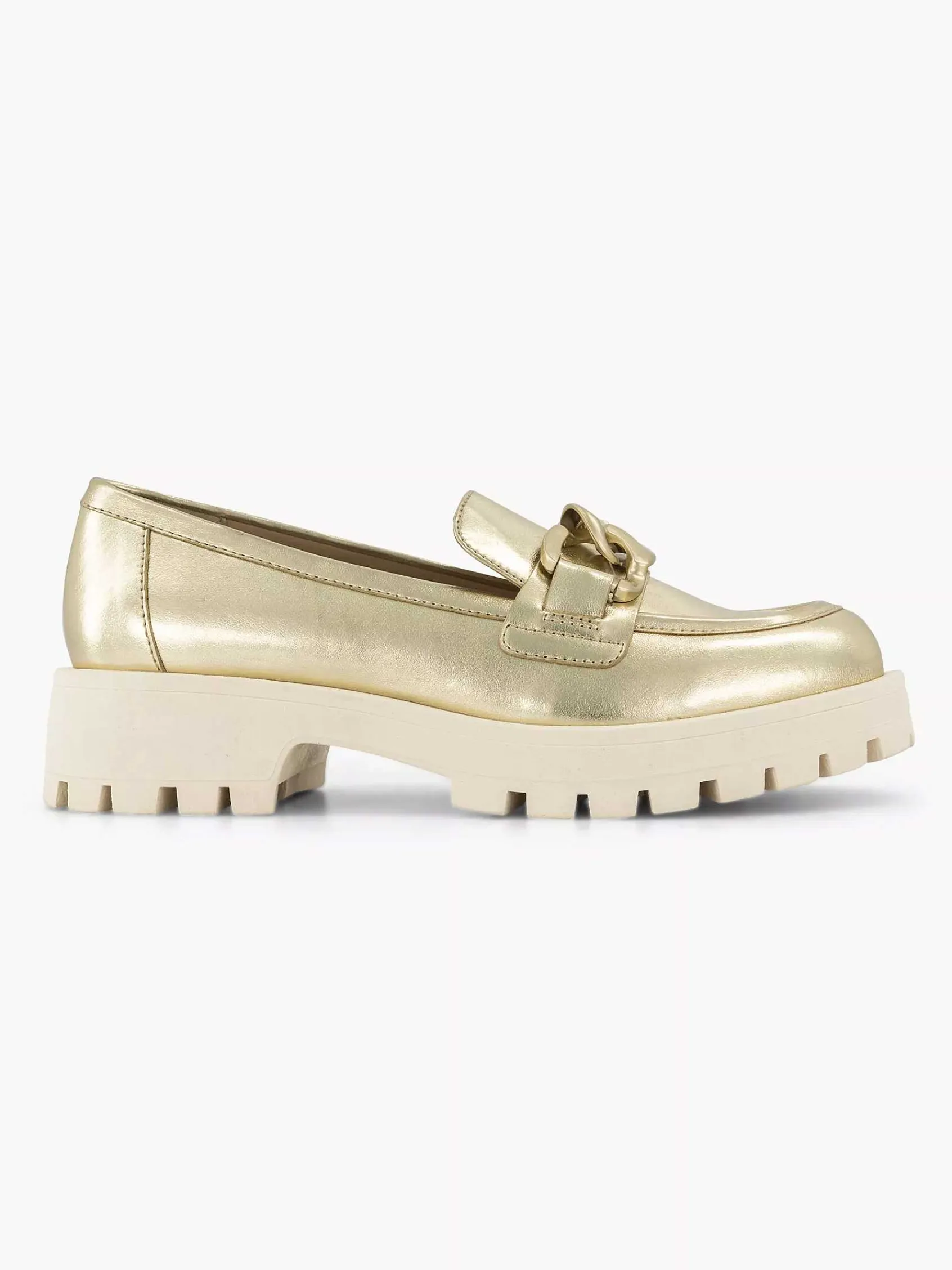 Instappers|Oxmox Gouden Chunky Loafer