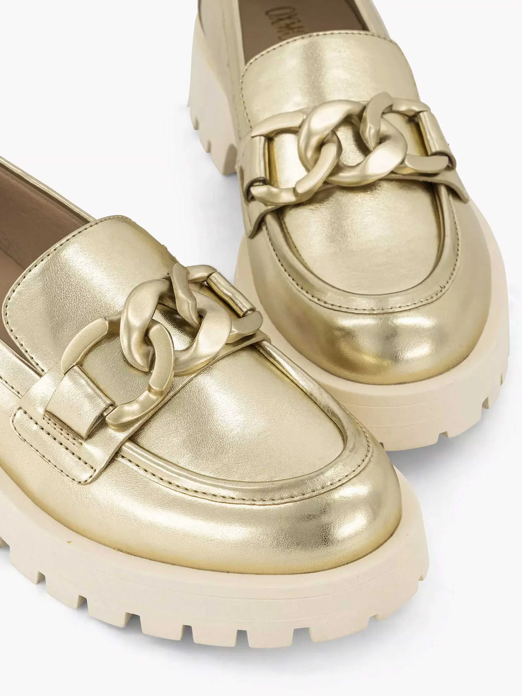 Instappers|Oxmox Gouden Chunky Loafer