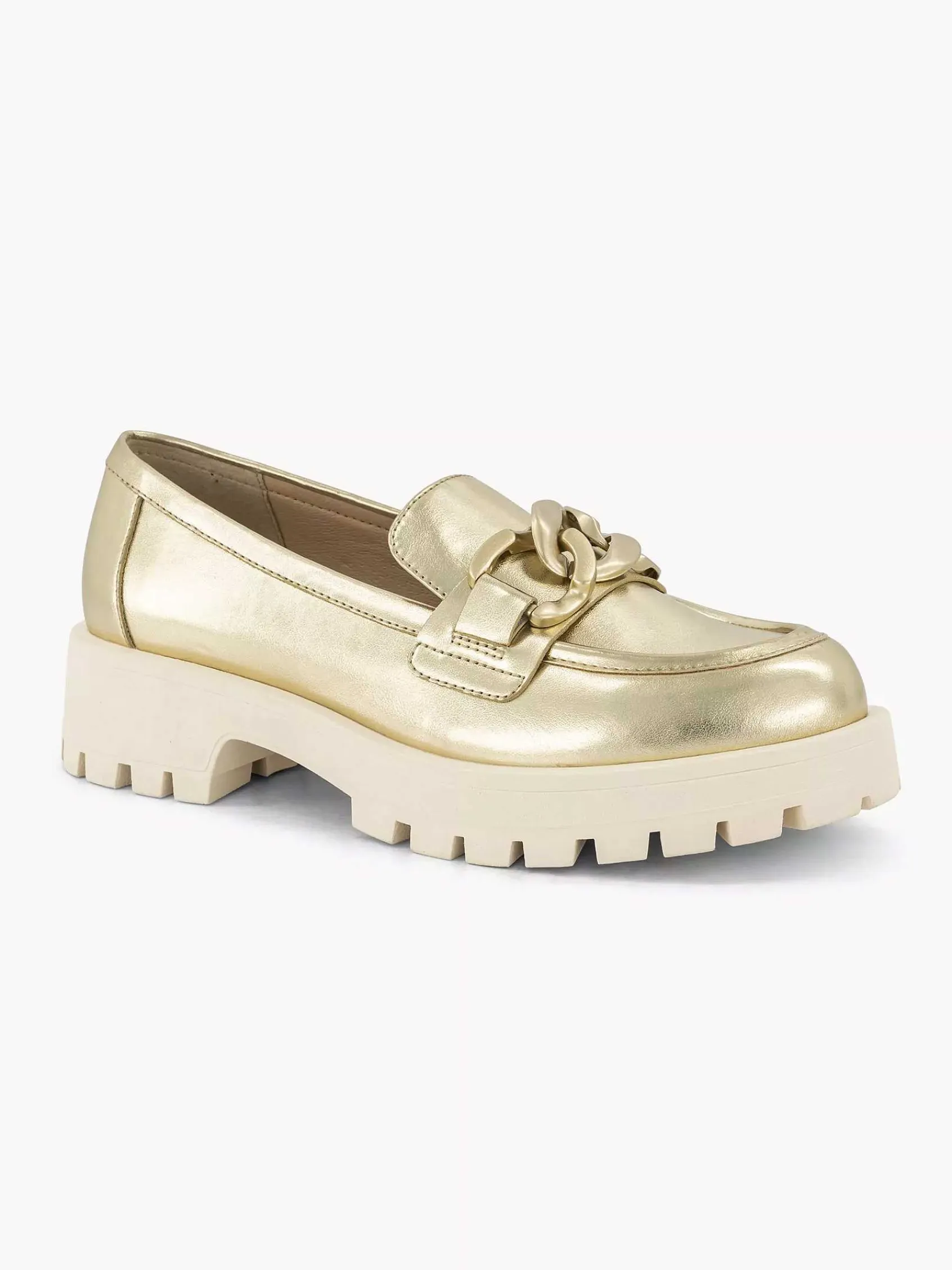 Instappers|Oxmox Gouden Chunky Loafer