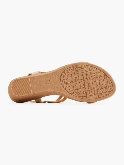 Comfort Schoenen|Easy Street Gouden Comfort Sandalette