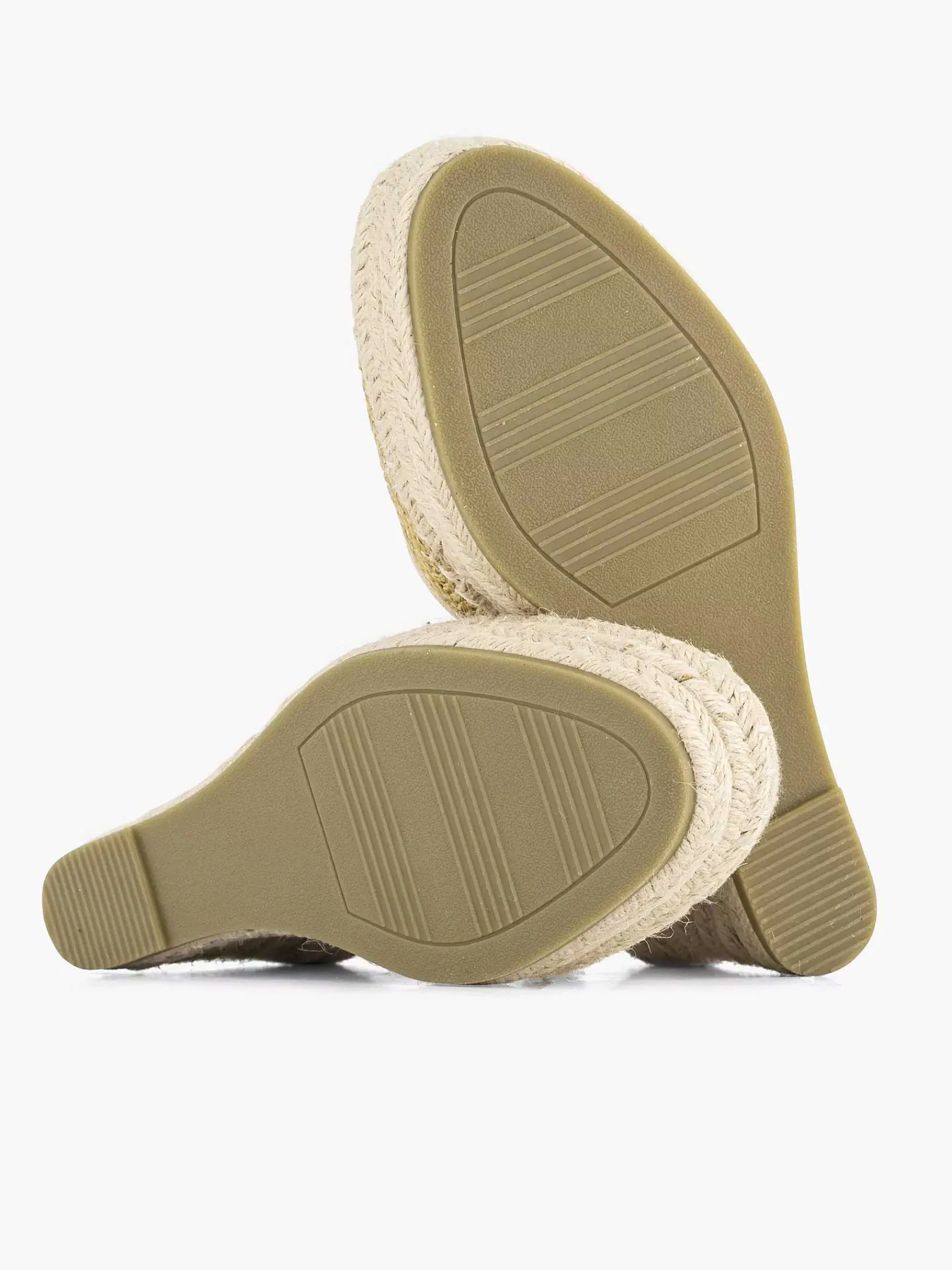 Hoge Hakken|Graceland Gouden Espadrille Sleehak