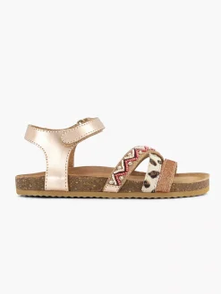 Jongensschoenen|Limelight girl Gouden Leren Sandaal Kralen