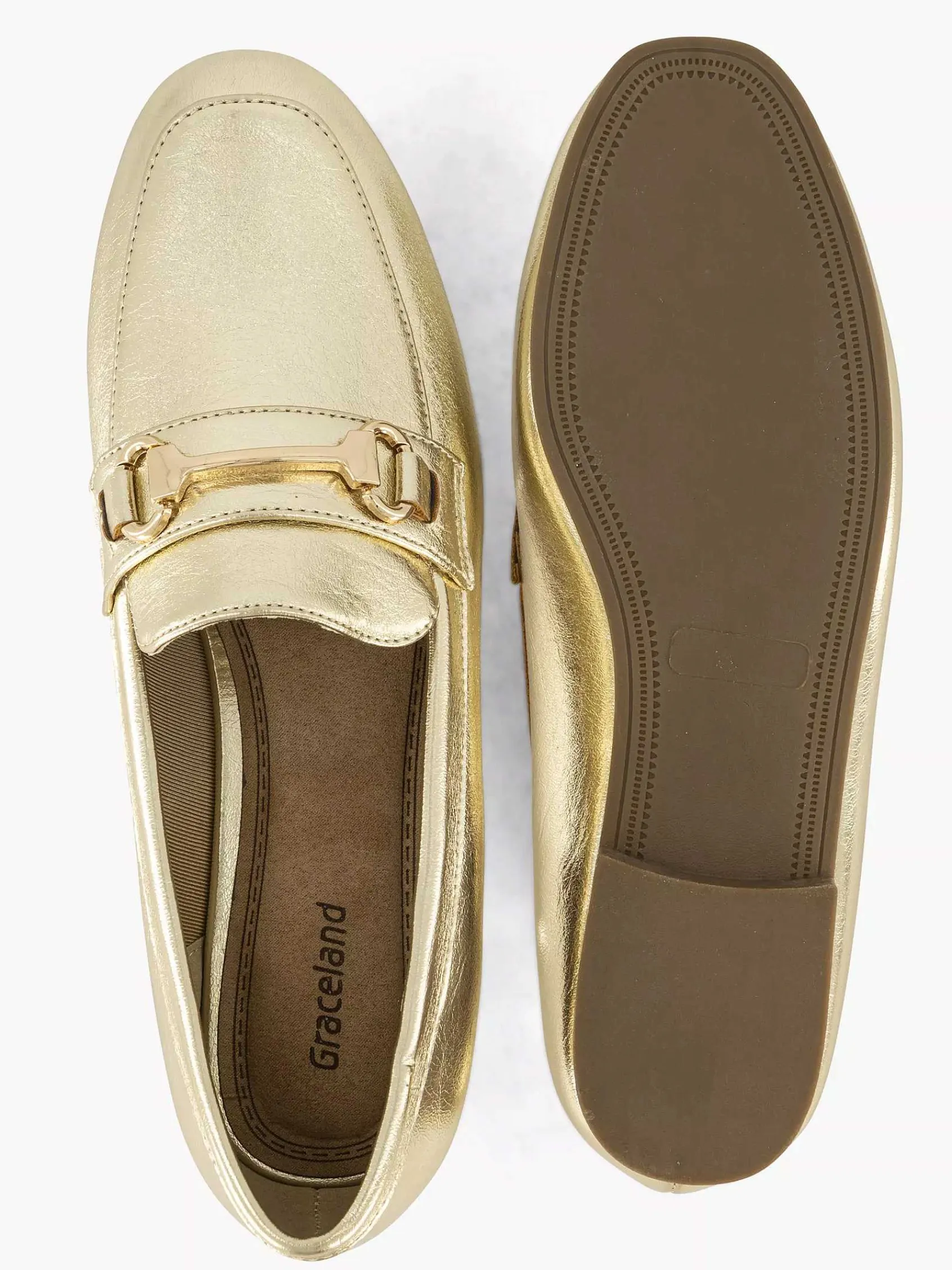 Instappers|Graceland Gouden Loafer Sierketting