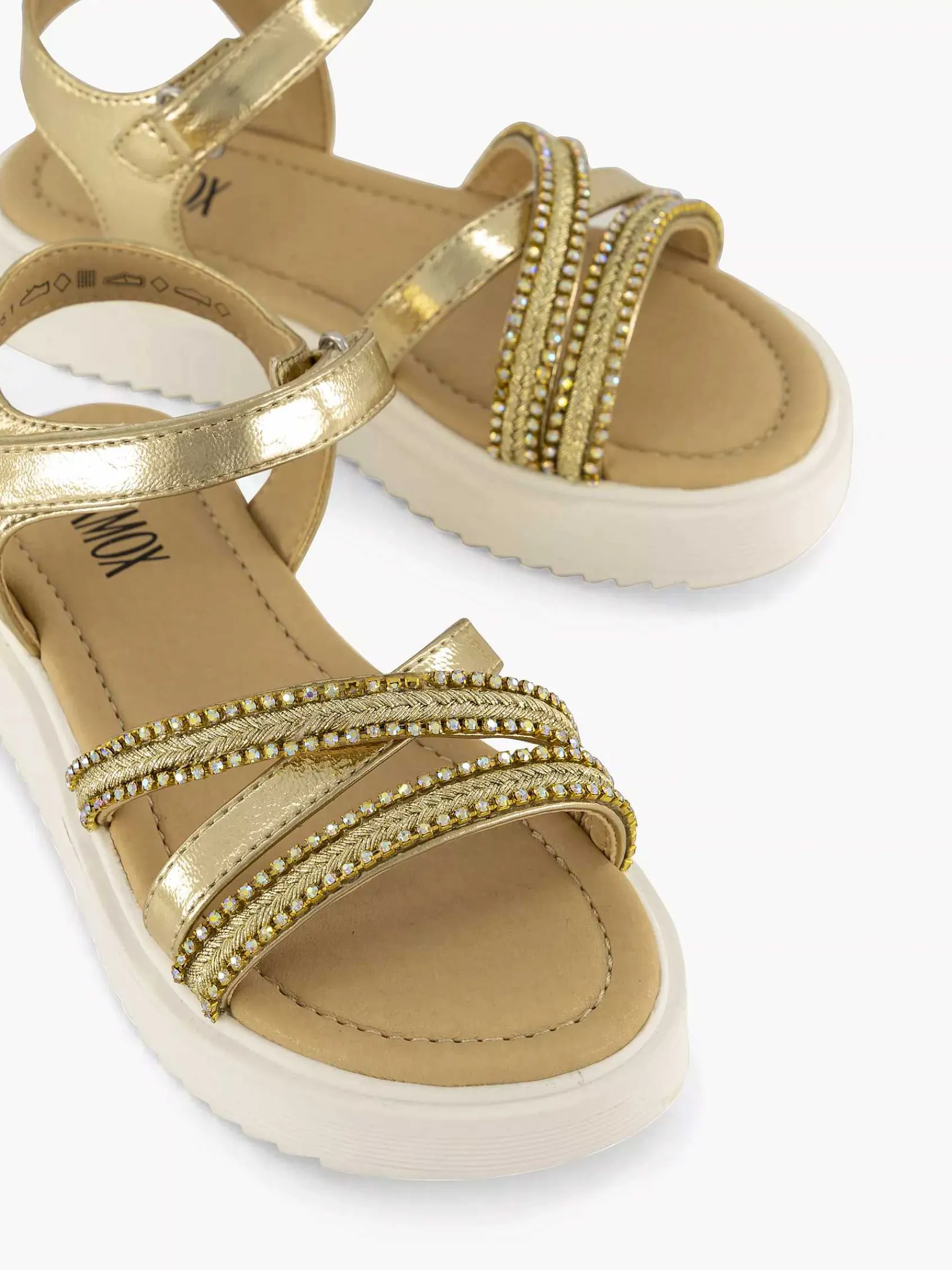 Jongensschoenen|Oxmox Gouden Platform Sandaal