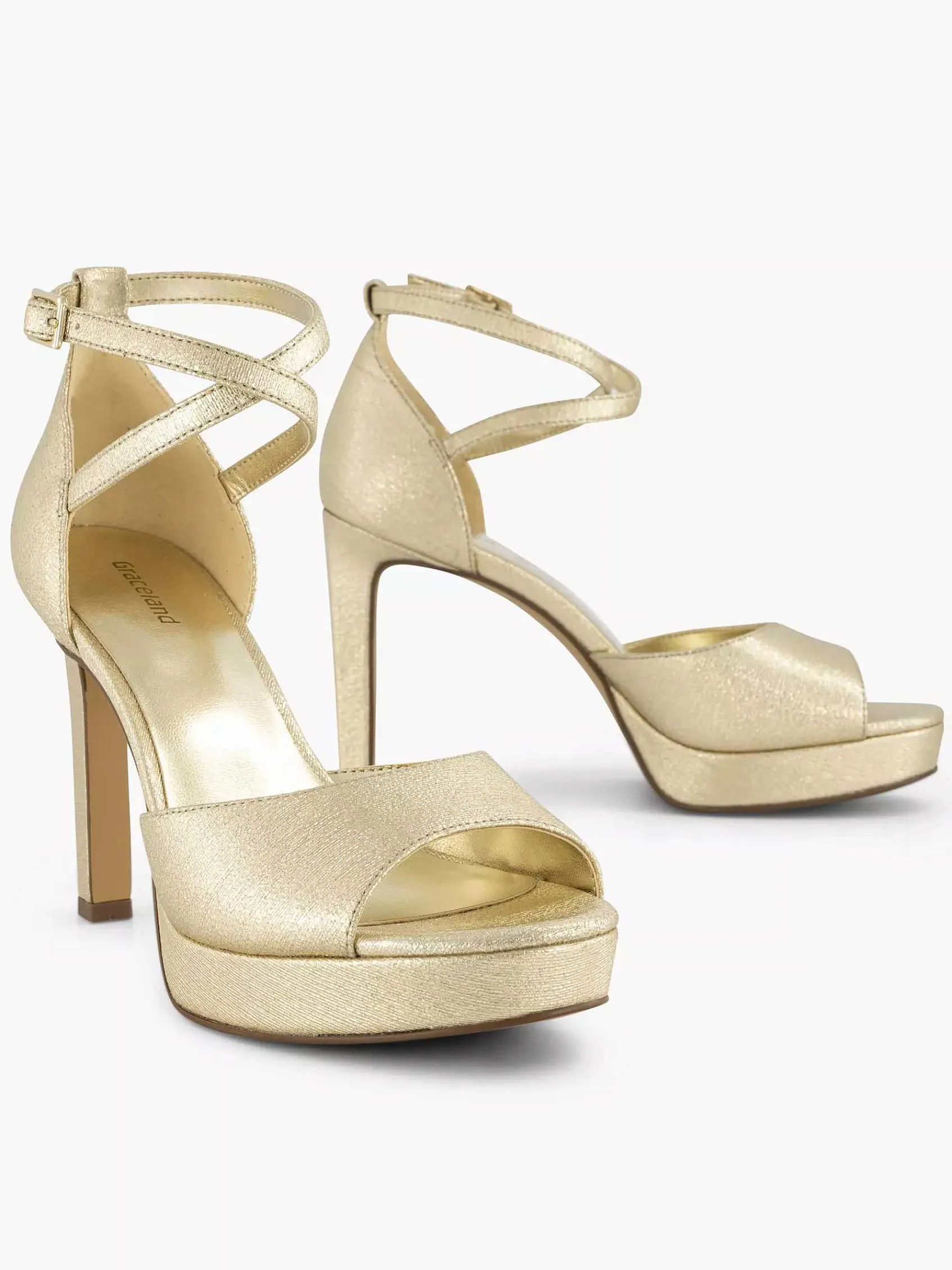 Pumps|Graceland Gouden Sandalette