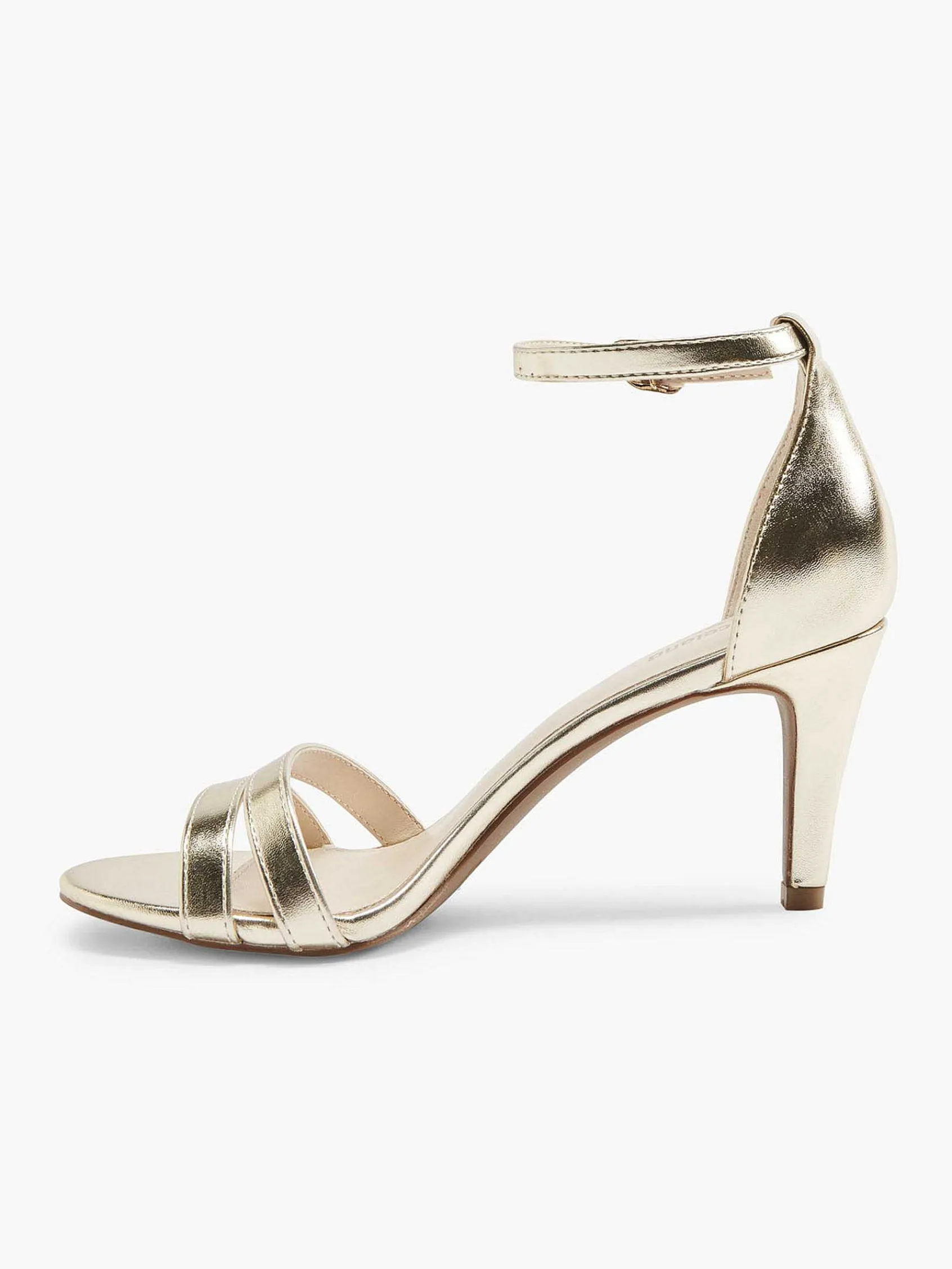 Hoge Hakken|Graceland Gouden Sandalette Metallic