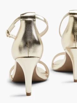 Hoge Hakken|Graceland Gouden Sandalette Metallic