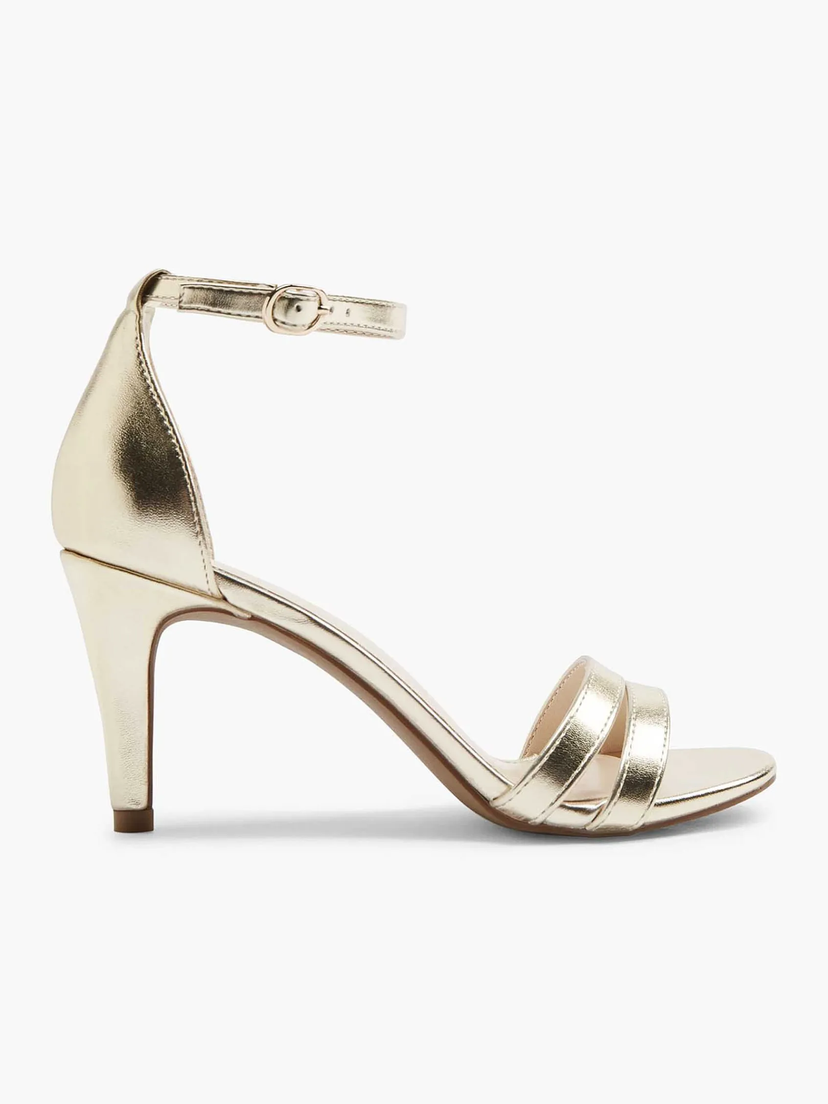 Hoge Hakken|Graceland Gouden Sandalette Metallic