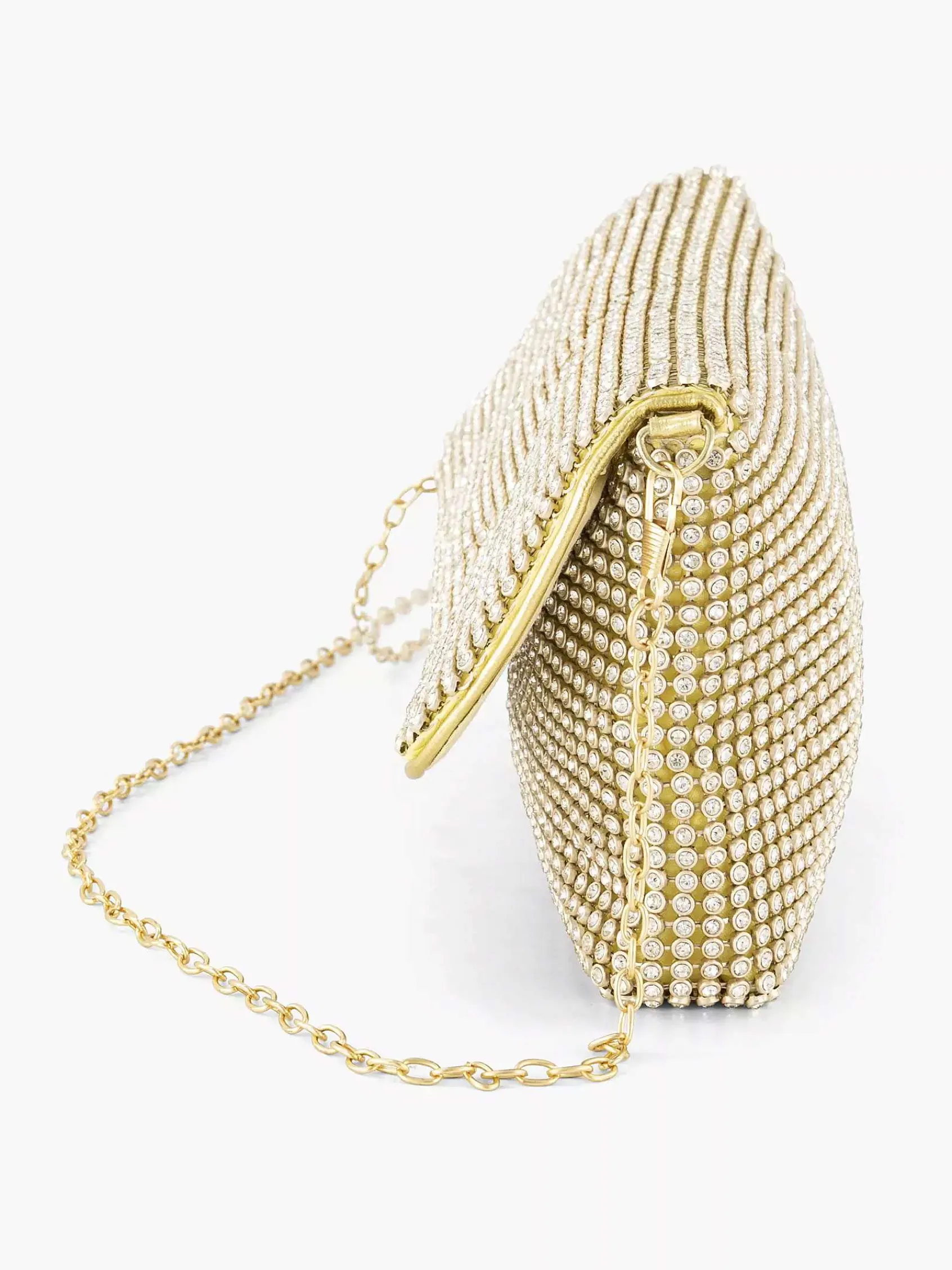 Online Exclusive Accessoires|Graceland Gouden Schoudertas Steentjes