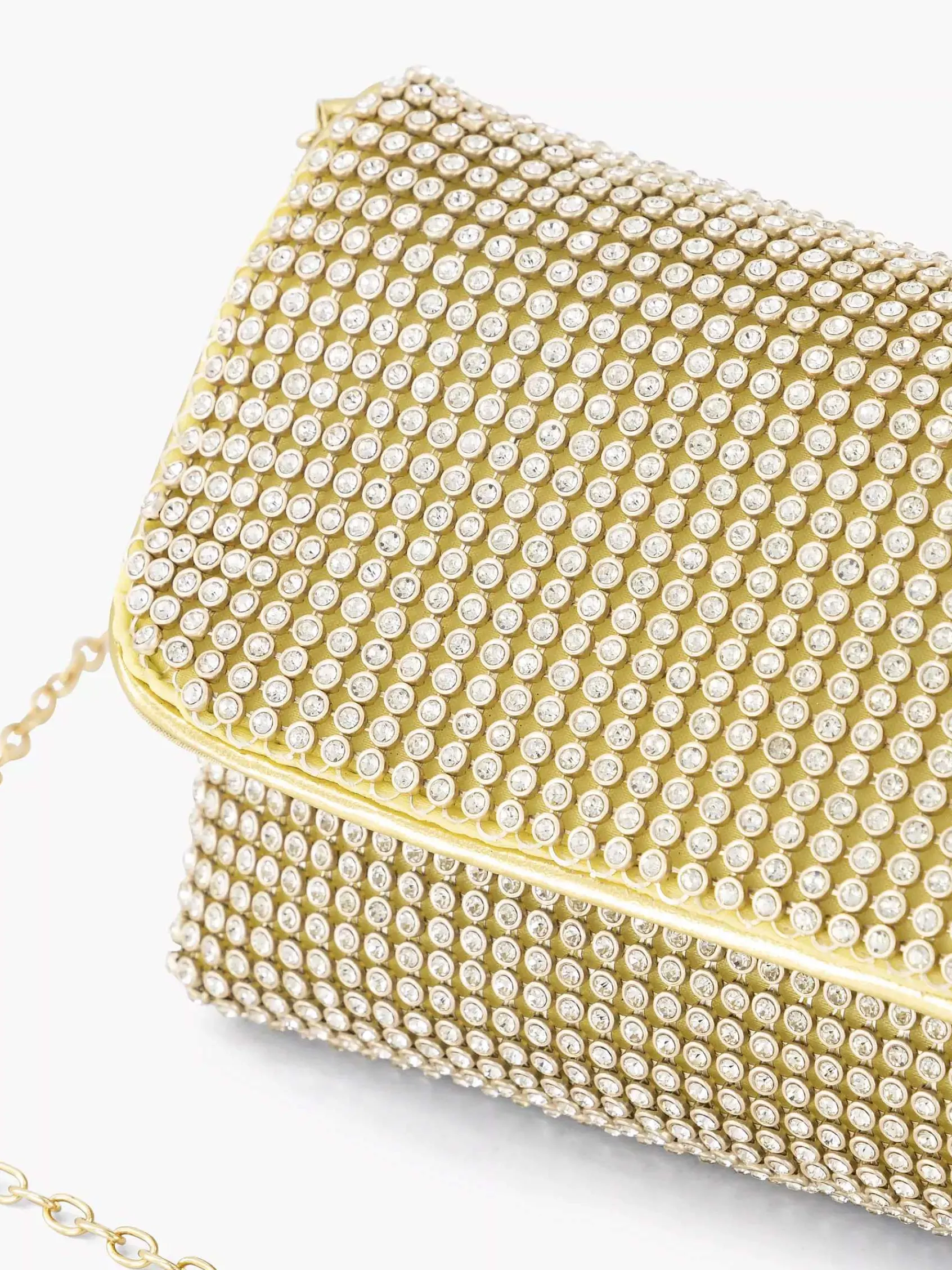 Online Exclusive Accessoires|Graceland Gouden Schoudertas Steentjes