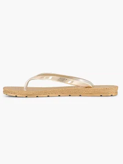 Slippers|Blue Fin Gouden Teenslipper