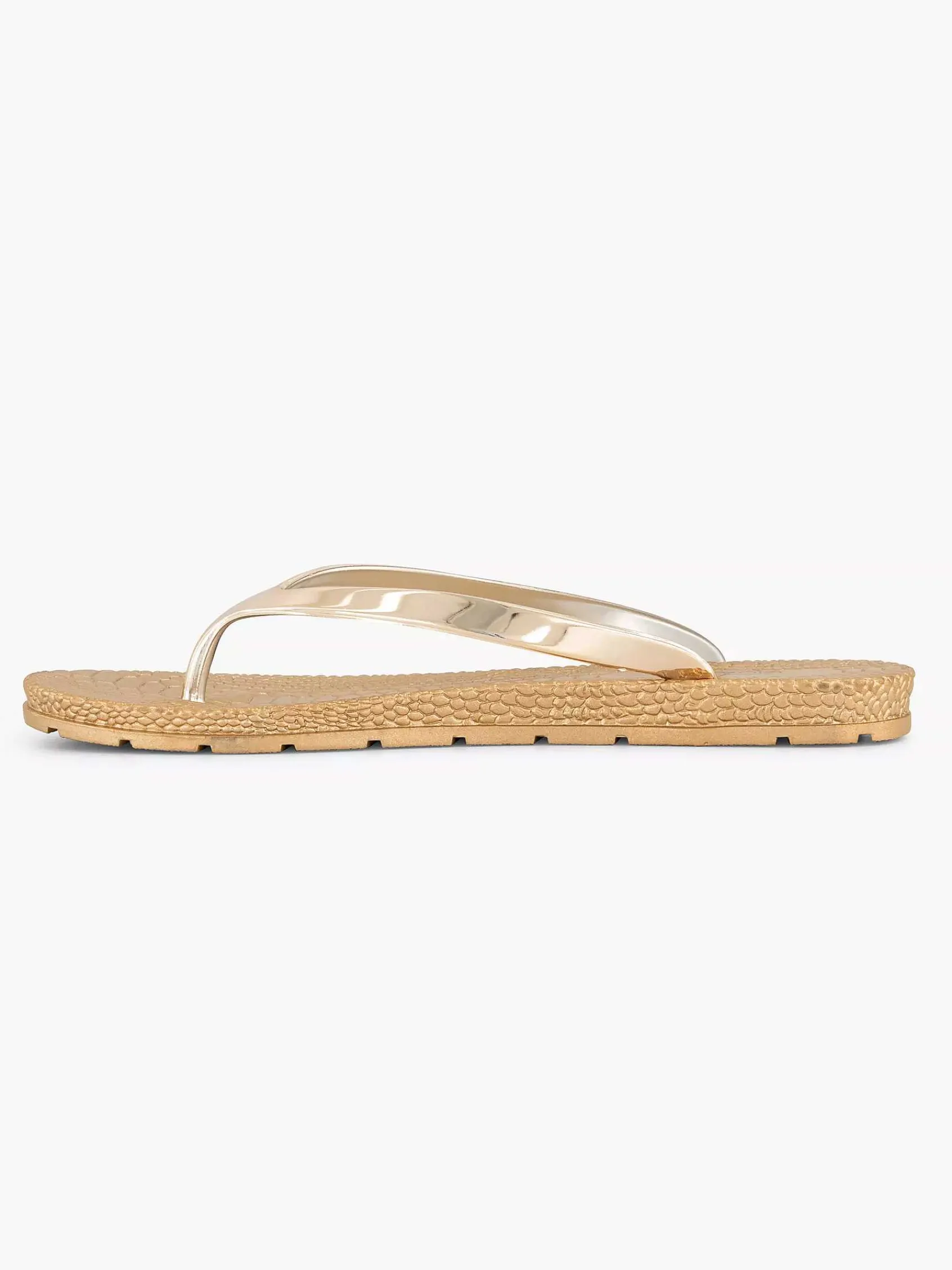 Slippers|Blue Fin Gouden Teenslipper