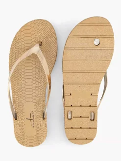 Slippers|Blue Fin Gouden Teenslipper