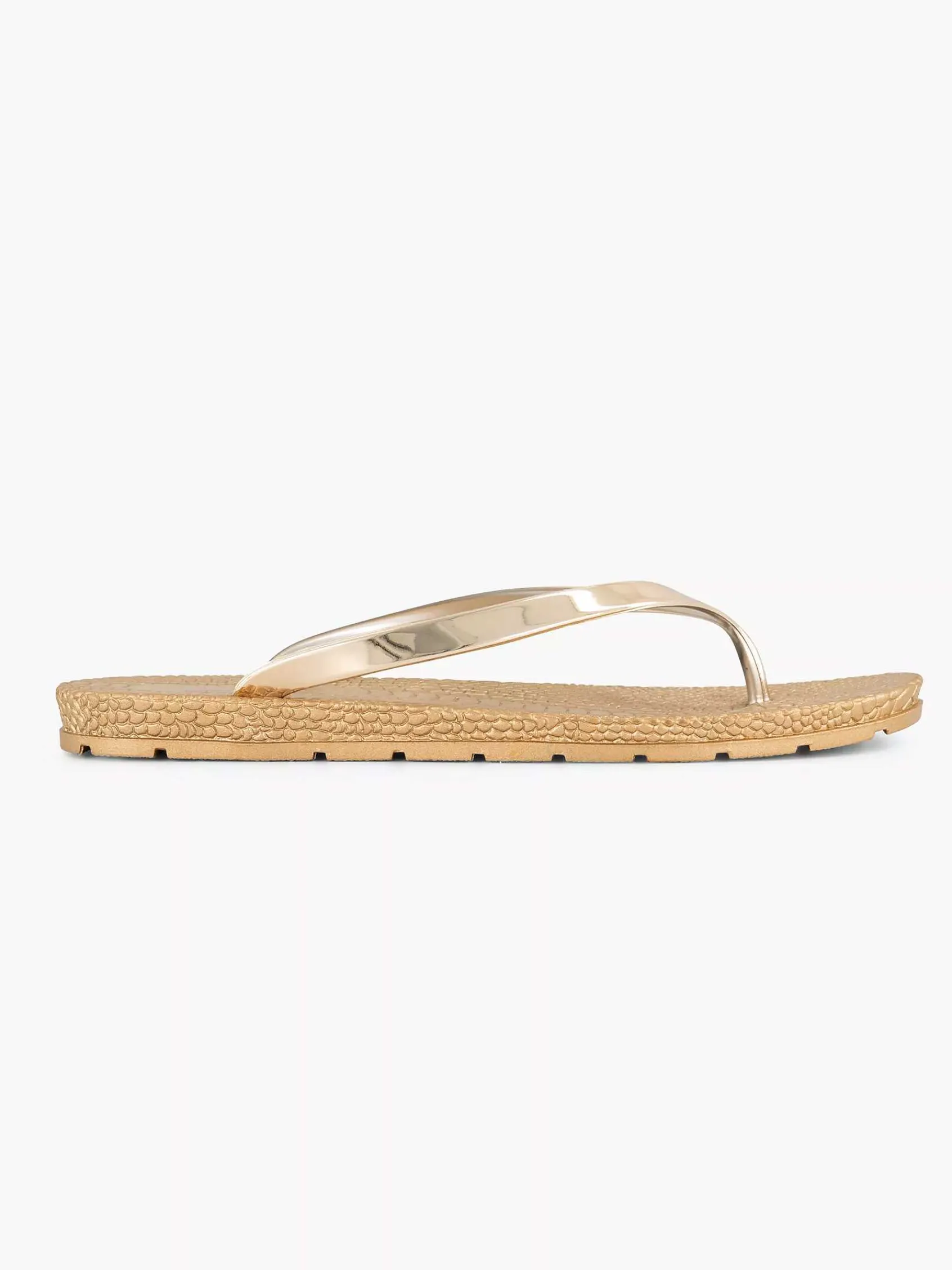 Slippers|Blue Fin Gouden Teenslipper