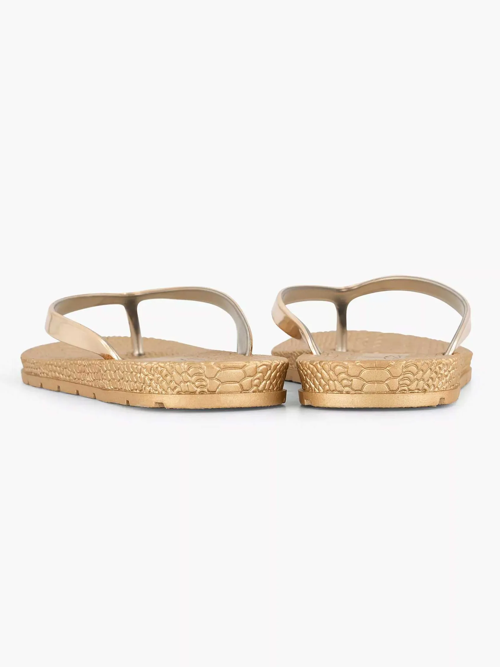 Slippers|Blue Fin Gouden Teenslipper