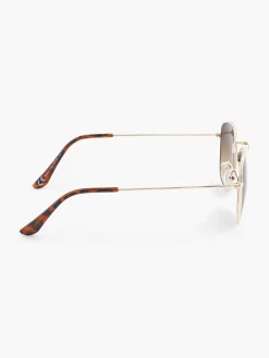Online Exclusive Accessoires|Graceland Gouden Zonnebril Met Bruine Glazen