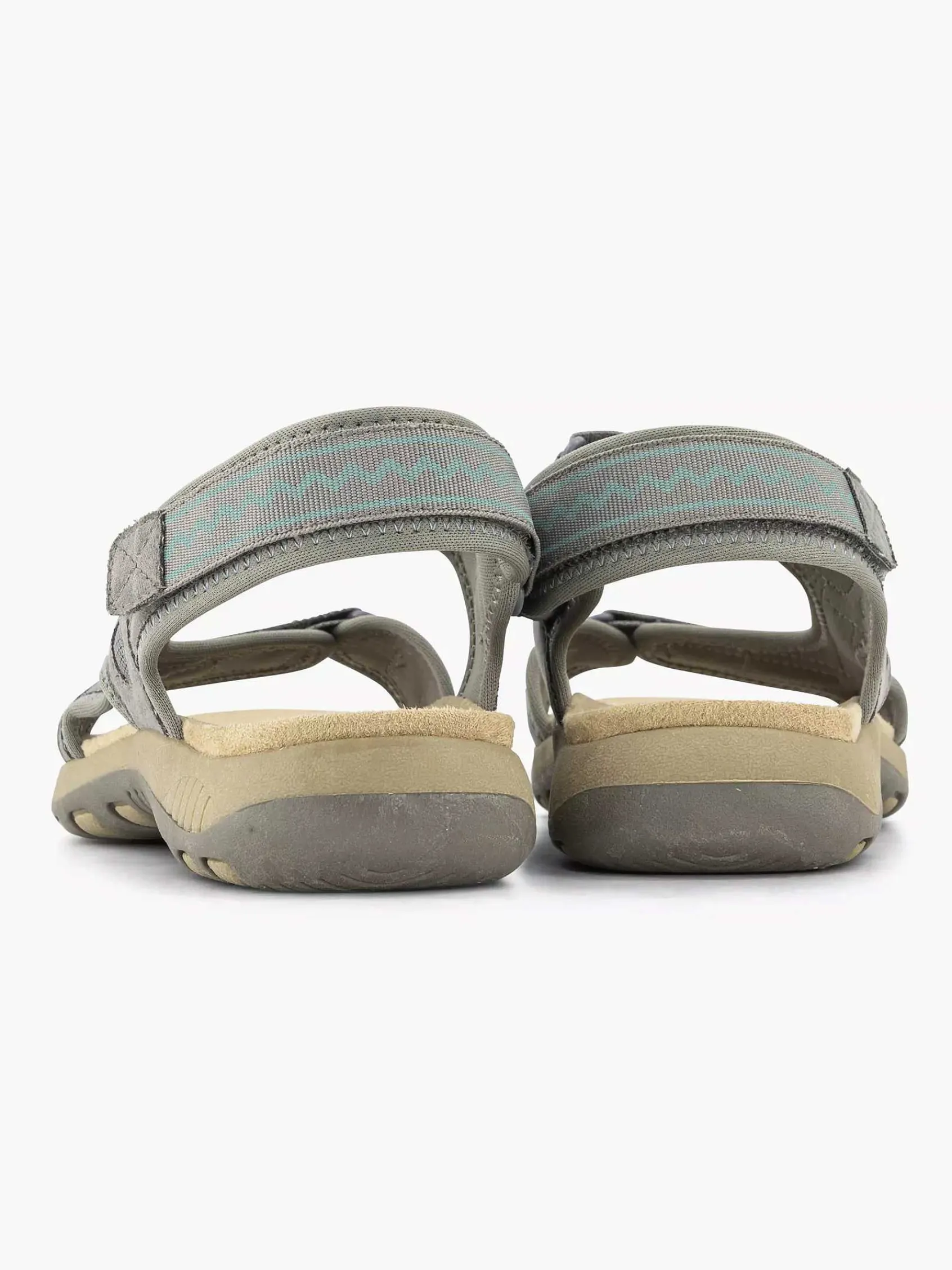 Comfort Schoenen|Easy Street Grijze Comfort Sandaal